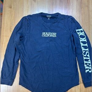 Hollister Navy Long Sleeve Shirt
